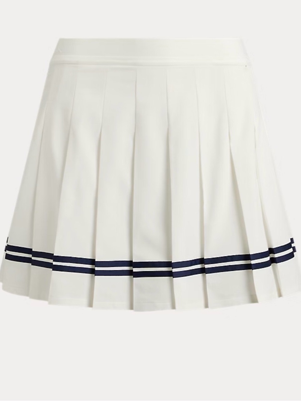 RLX Ralph Lauren Pleated A-Line Performance Skort Ceramic White/Navy Sz M - Picture 2 of 11